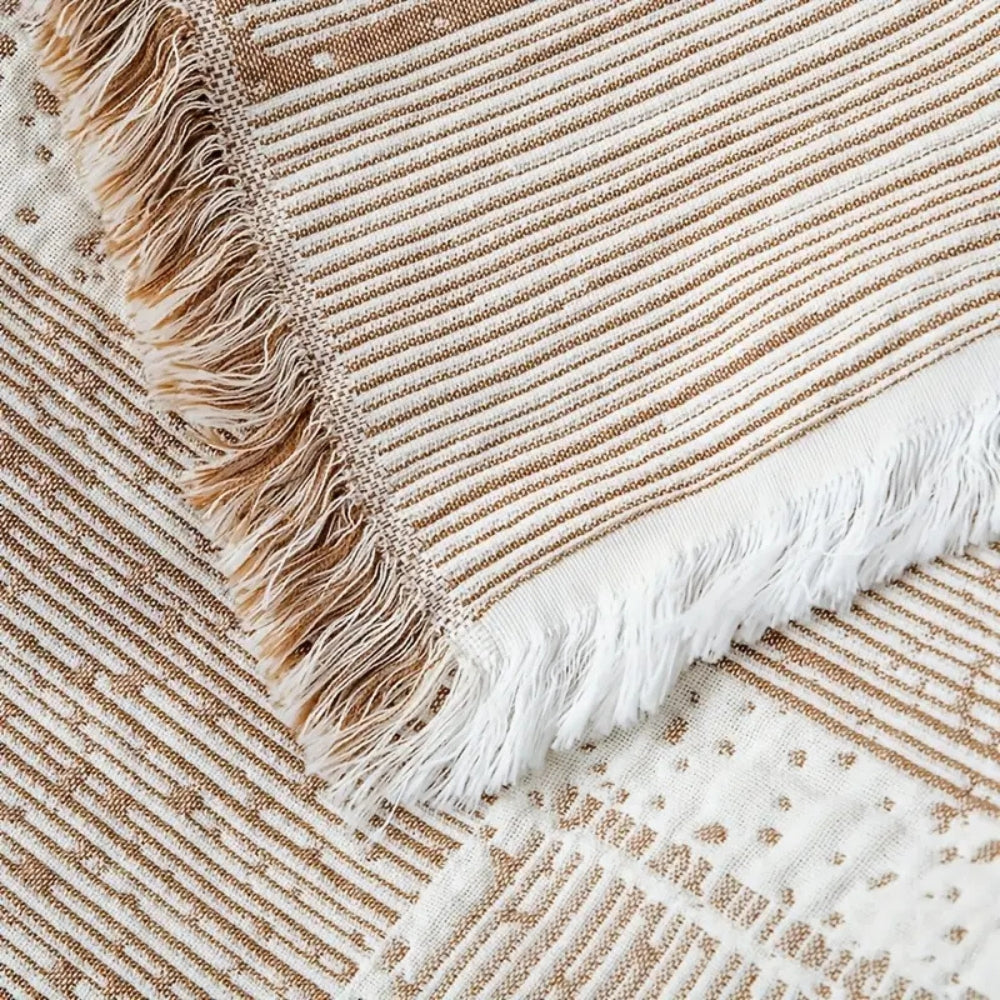 BowLift | Mixed Tone Geometric Cotton Blanket