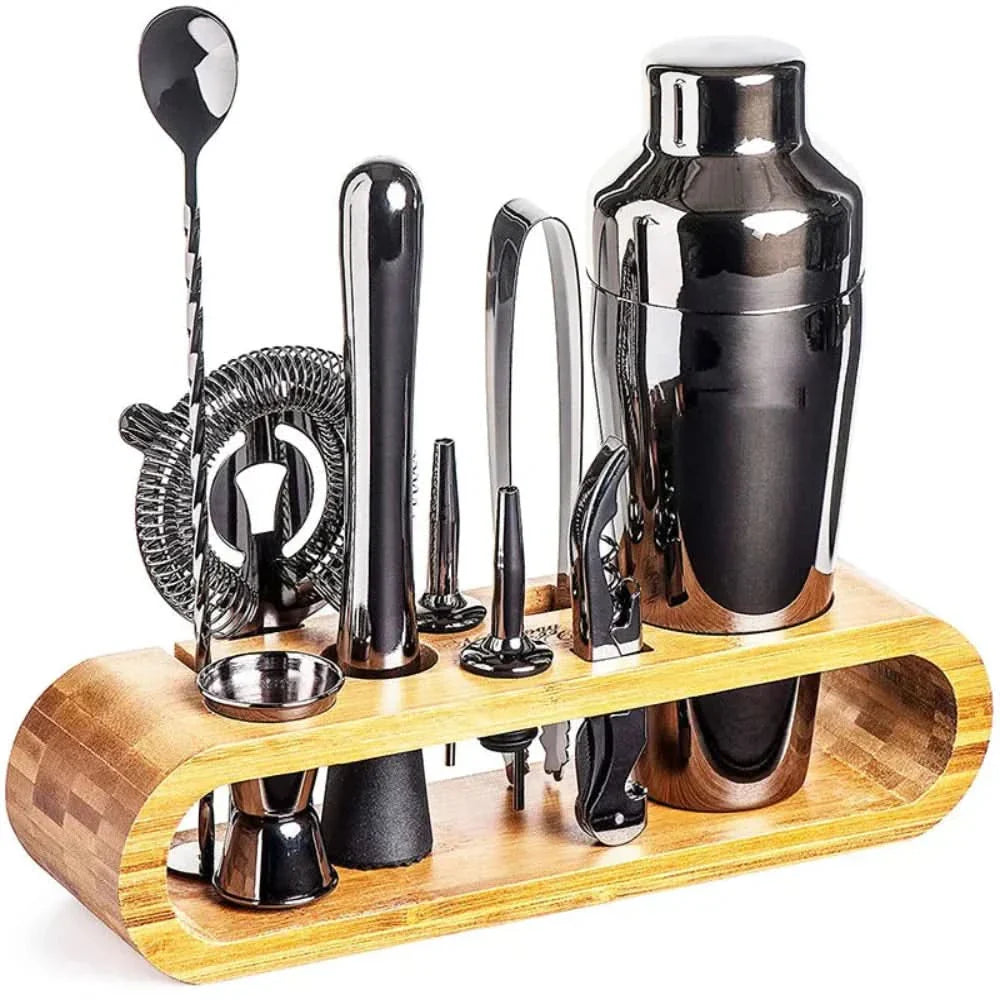 BowLift | Mixique 10-Piece Stainless Steel Cocktail Bar Set