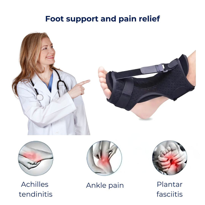 MobilityBoost Adjustable Drop Foot Brace for Ankle-Foot Orthosis | Improved Stability - Comfort Custom Fit for Independence Bowlift