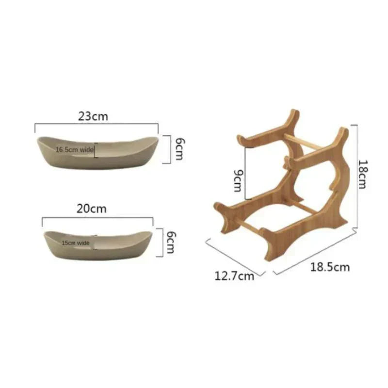BowLift | BambuNest – Modern Bamboo Fruit Basket with Removable Trays & Multi-Tier Design