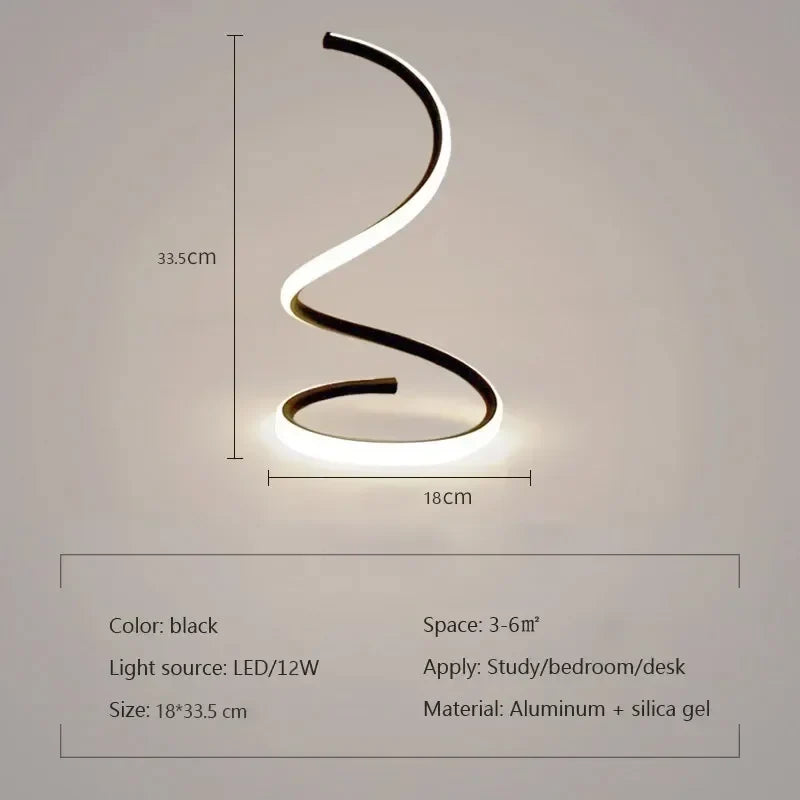 BowLift | GlowStream - Modern LED Table Lamp