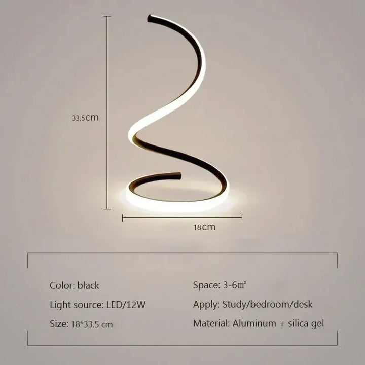 BowLift | GlowStream - Modern LED Table Lamp