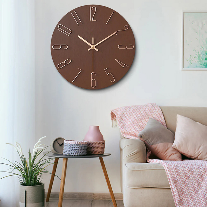 Silent Quartz Wall Clock with Modern Design
