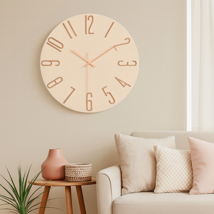 Silent Quartz Wall Clock with Modern Design