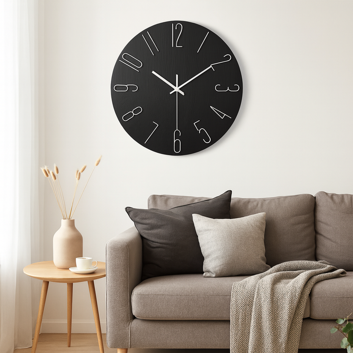 Silent Quartz Wall Clock with Modern Design
