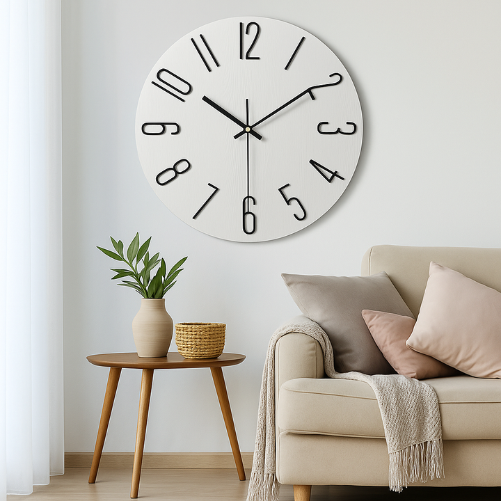 Silent Quartz Wall Clock with Modern Design