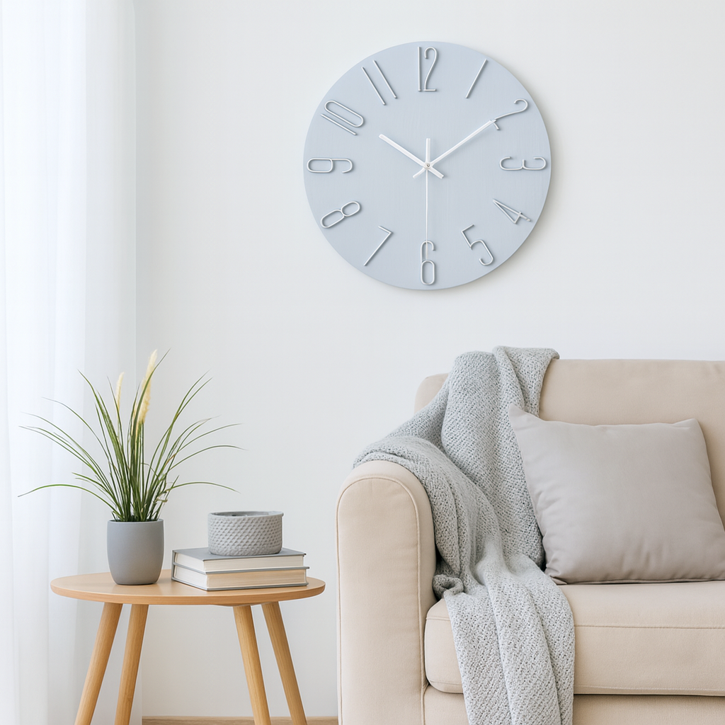 Silent Quartz Wall Clock with Modern Design