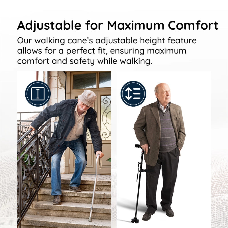 BowLift | Multi-Functional Foldable LED Walking Cane