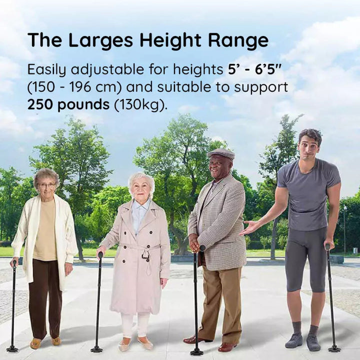 BowLift | Multi-Functional Foldable LED Walking Cane