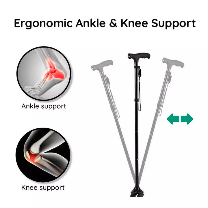 BowLift | Multi-Functional Foldable LED Walking Cane