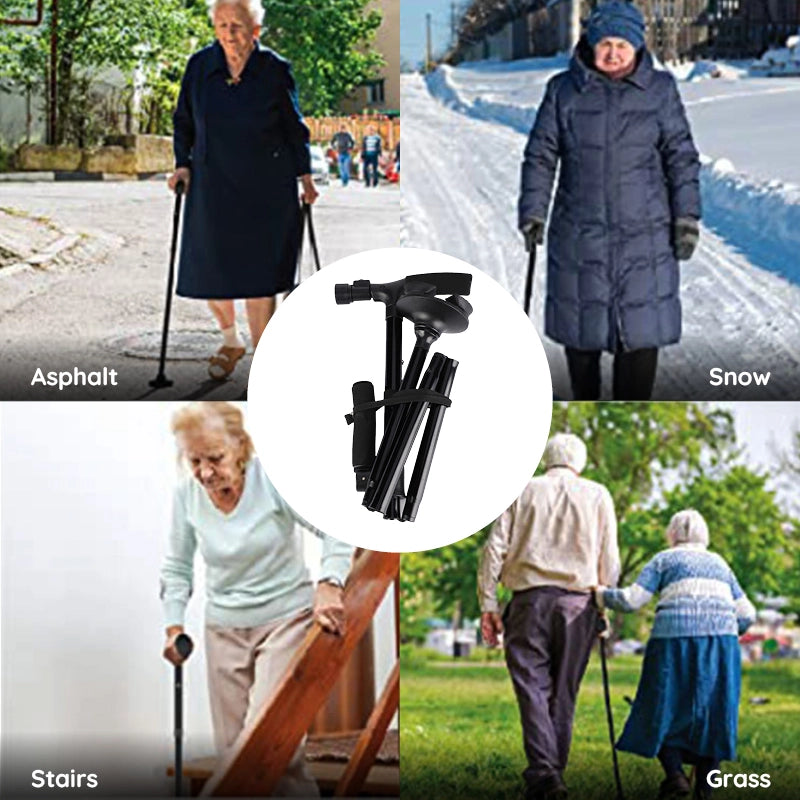 BowLift | Multi-Functional Foldable LED Walking Cane