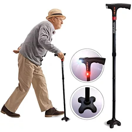BowLift | Multi-Functional Foldable LED Walking Cane