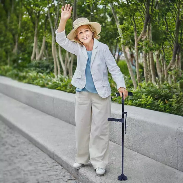 BowLift | Multi-Functional Foldable LED Walking Cane