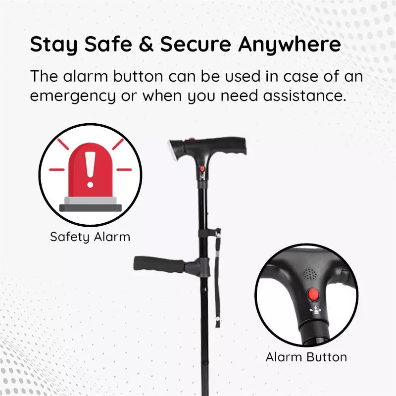BowLift | Multi-Functional Foldable LED Walking Cane