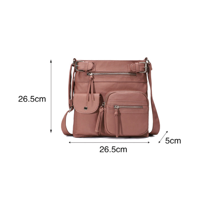 BowLift | Multi-Pocket Soft PU Shoulder Bag