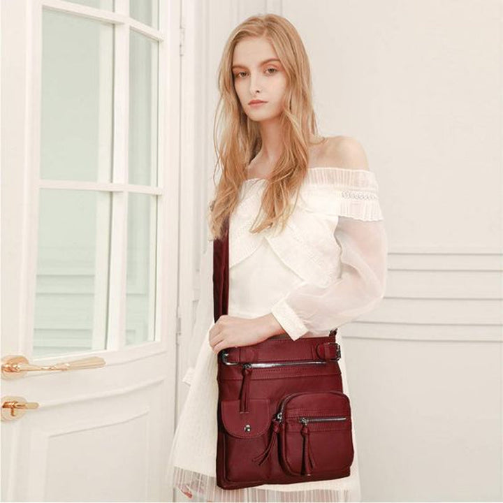 BowLift | Multi-Pocket Soft PU Shoulder Bag