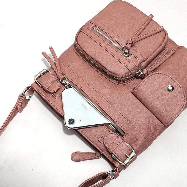 BowLift | Multi-Pocket Soft PU Shoulder Bag