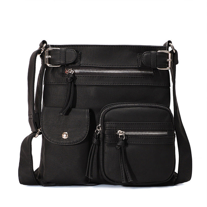 BowLift | Multi-Pocket Soft PU Shoulder Bag