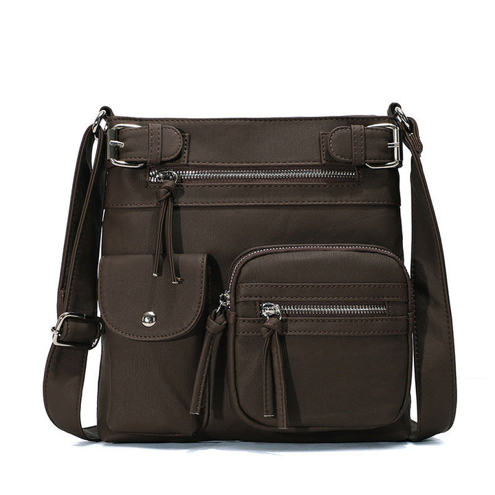 BowLift | Multi-Pocket Soft PU Shoulder Bag