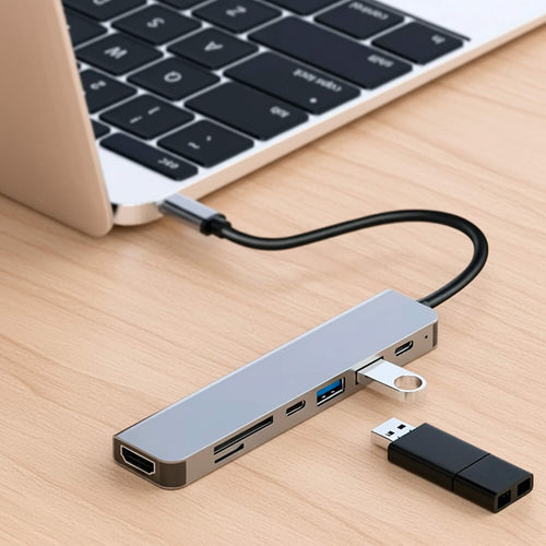 BowLift | USB-C To USB Adapter Hub & Multiport Adapter - MacBook Pro & Air Compatible - HDMI, USB, SD Card Reader & More