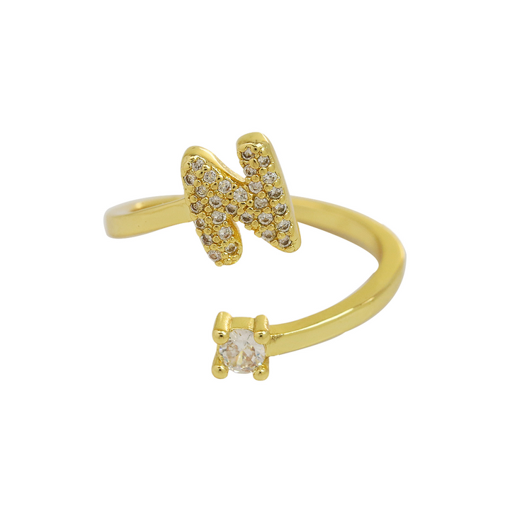 BowLift | Dainty Bubble Diamond Wrap Initial Ring