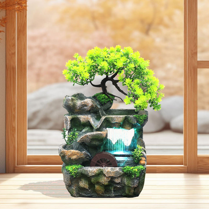 BowLift | Natural Mini Tree Waterfall Desk Fountain