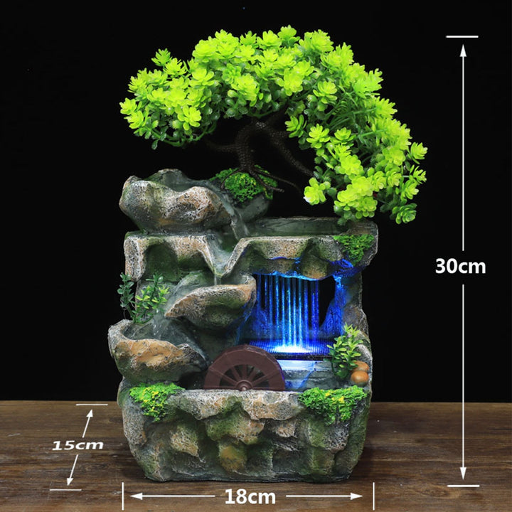 BowLift | Natural Mini Tree Waterfall Desk Fountain