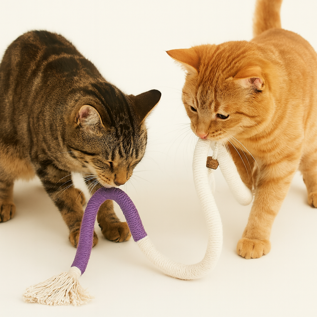Natural cat chew rope – robust, promotes dental hygiene and reduces stress Bowlift