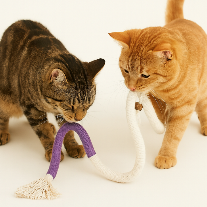 Natural cat chew rope – robust, promotes dental hygiene and reduces stress Bowlift