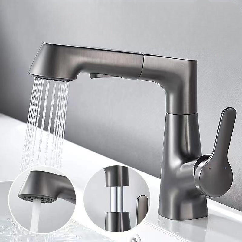 BowLift | Vanity faucet with swivel, pull-out hand shower