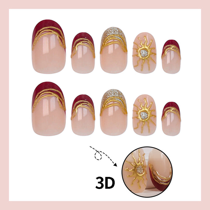 Nail set with elegant glitter and gradient design Bowlift