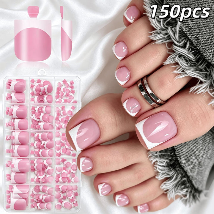 Premium French Tip False Nail Set Bowlift