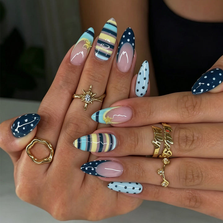 Trendy Pattern Press-On Nails Bowlift