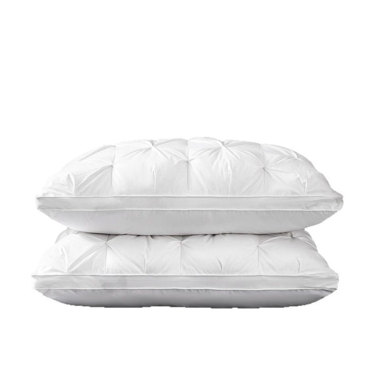 Tufted Pintuck Hypoallergenic Down-Alternative Pillow with Box Edge