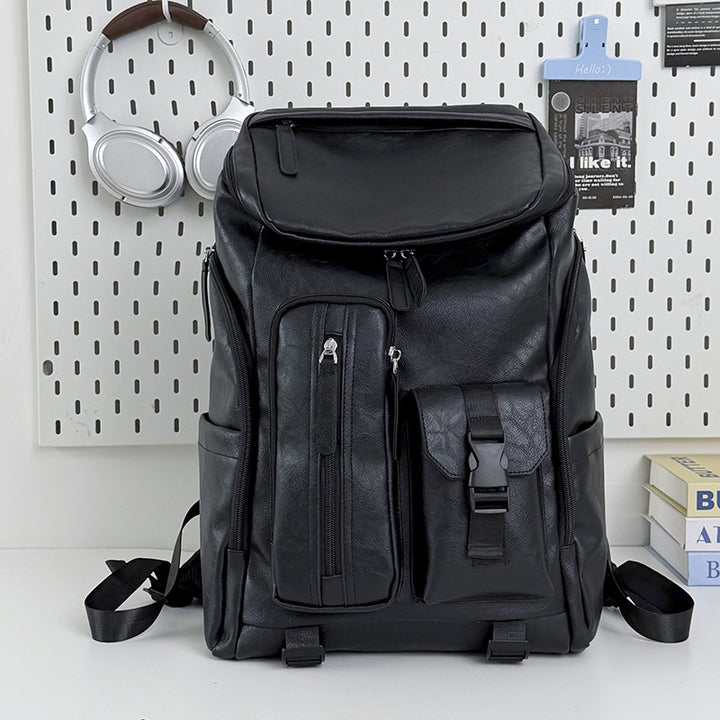 Multi-Functional Leather Backpack Bowlift