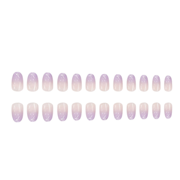 Glossy Gradient Gel Nail Enhancements Bowlift