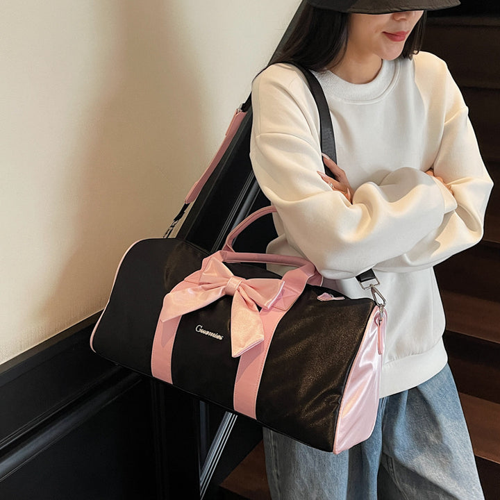Elegant Bow Accent Duffel Bag Bowlift