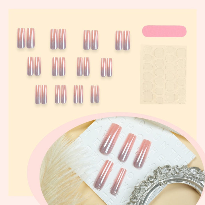 Artificial nail set with elegant ombre effects Bowlift