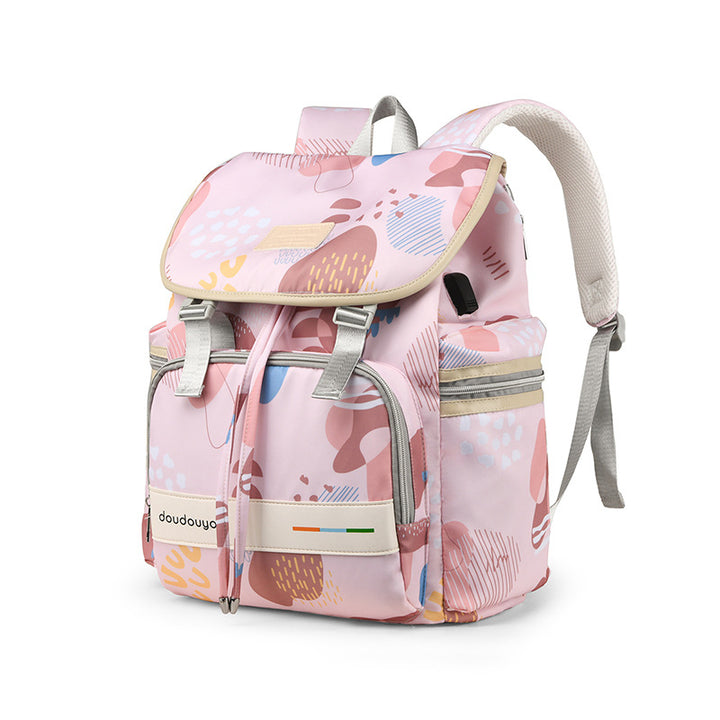 Versatile Graphic Print Backpack Bowlift