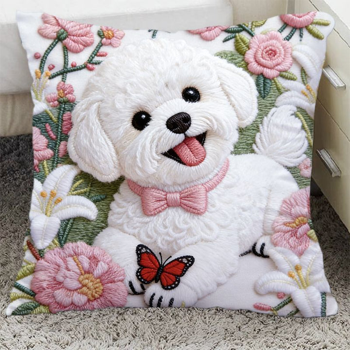 Cute Dog-Themed Decorative Throw Pillow