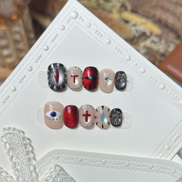 Artistic Press-On Nail Art Set 1790734497