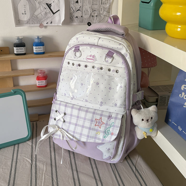 Trendy Music-Themed Backpack Bowlift