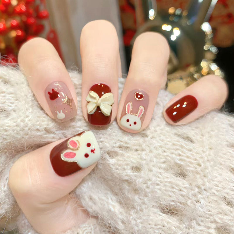 Fun Character-Themed Press-On Nail Art Bowlift