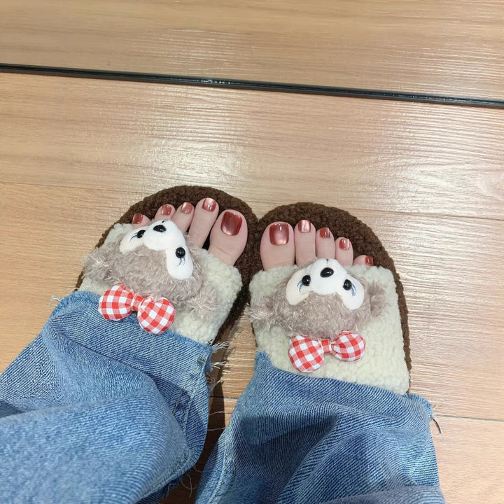 Plush Animal-Themed Slippers