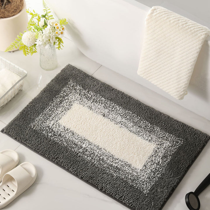 Luxurious Shaggy Bathroom Rug Bowlift