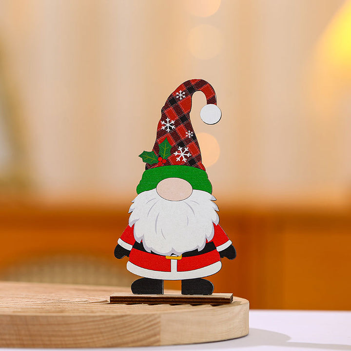 Decorative Wooden Santa Figurine Bowlift