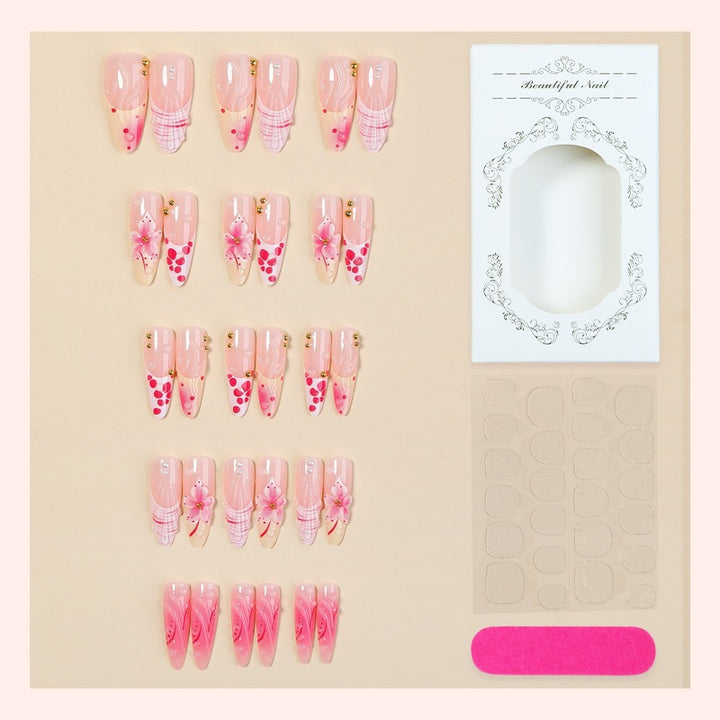 Artificial nails with elegant accents Bowlift