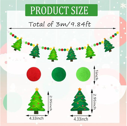 Felt Christmas Tree Garland Bowlift