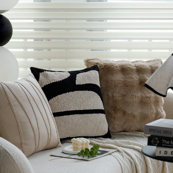 Luxurious faux fur pillowcase rectangular particularly soft Bowlift