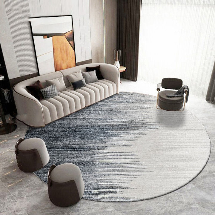 Round Geometric Pattern Area Rug Bowlift